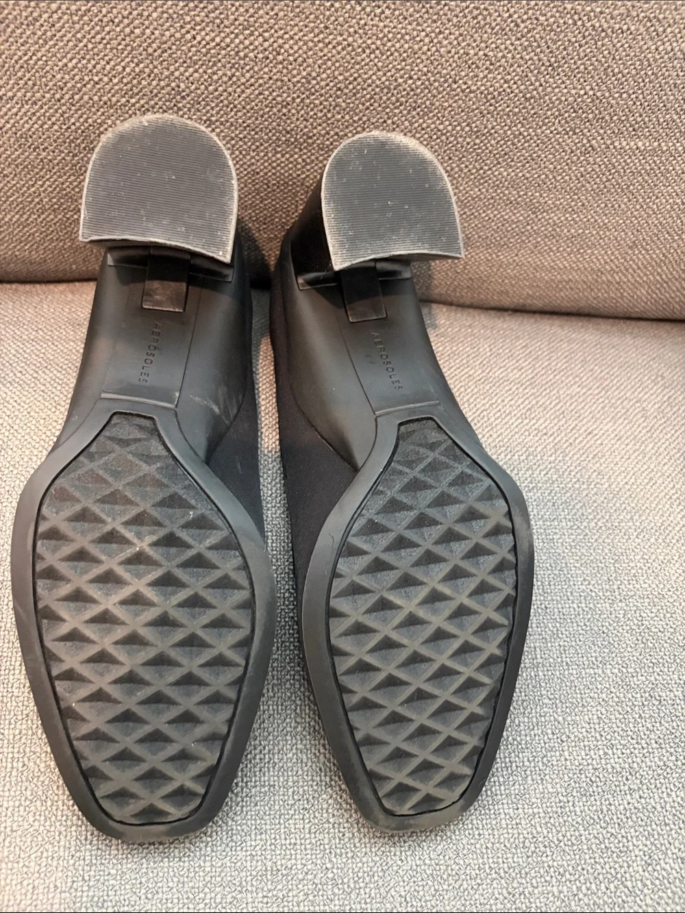 AEROSOLES Black Block Heel Pumps